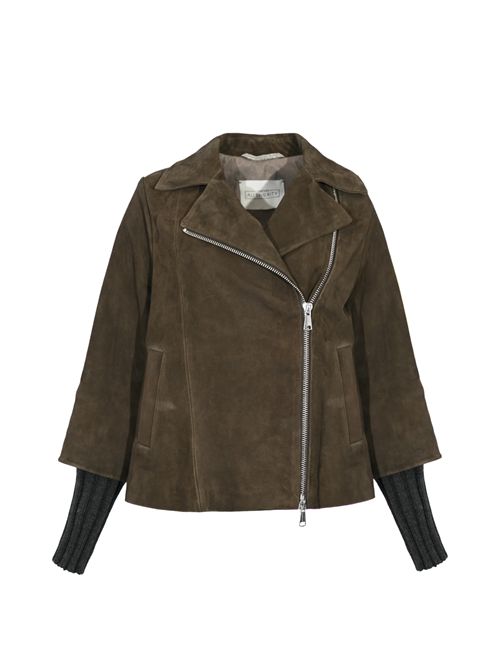 Giacca Gemini in suede e maglia Moka/Moro LEATHER AUTHORITY | GEMINI86